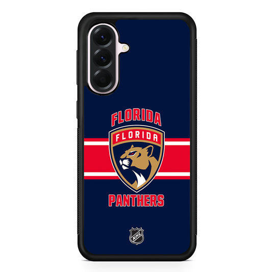 NHL Florida Panthers Navy Samsung Galaxy A56 Case | Samsung Galaxy A56 Protective Rubber Case