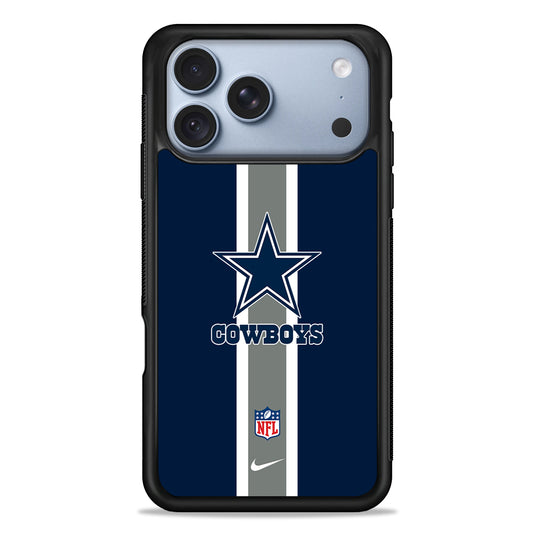 NFL Dallas Cowboys Stripe Nike iPhone 18 Pro Case - iPhone 18 Pro Silicone Case