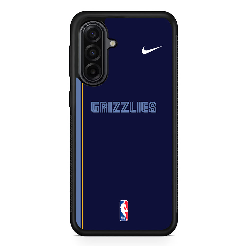 NBA Memphis Grizzlies Navy Nike Samsung Galaxy A17 Case | Durable Rubber Samsung Galaxy A17 Phone Case