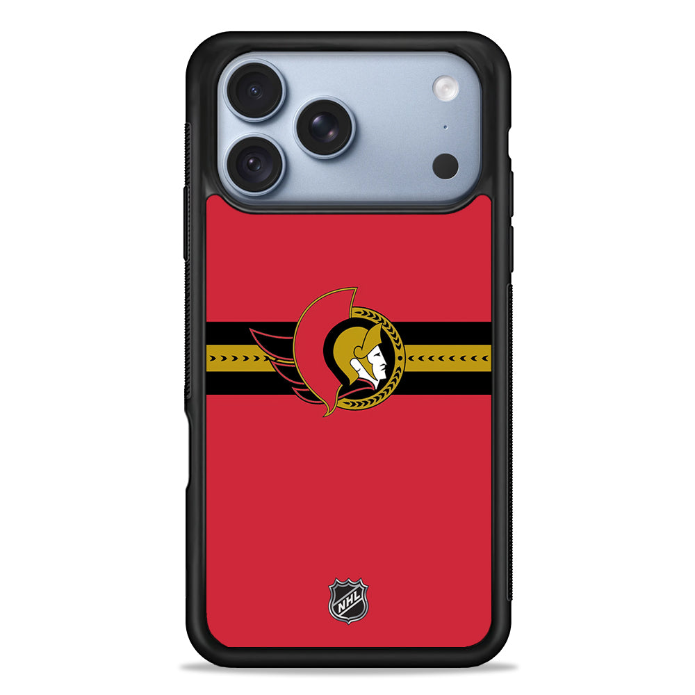 NHL Ottawa Senators Red iPhone 18 Pro Case - iPhone 18 Pro Silicone Case
