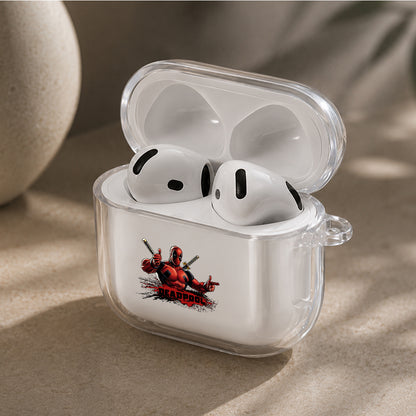 Deadpool Giving a Thumbs-Up Protective Apple Airpods 4 Clear Case - Durable Clear Protection