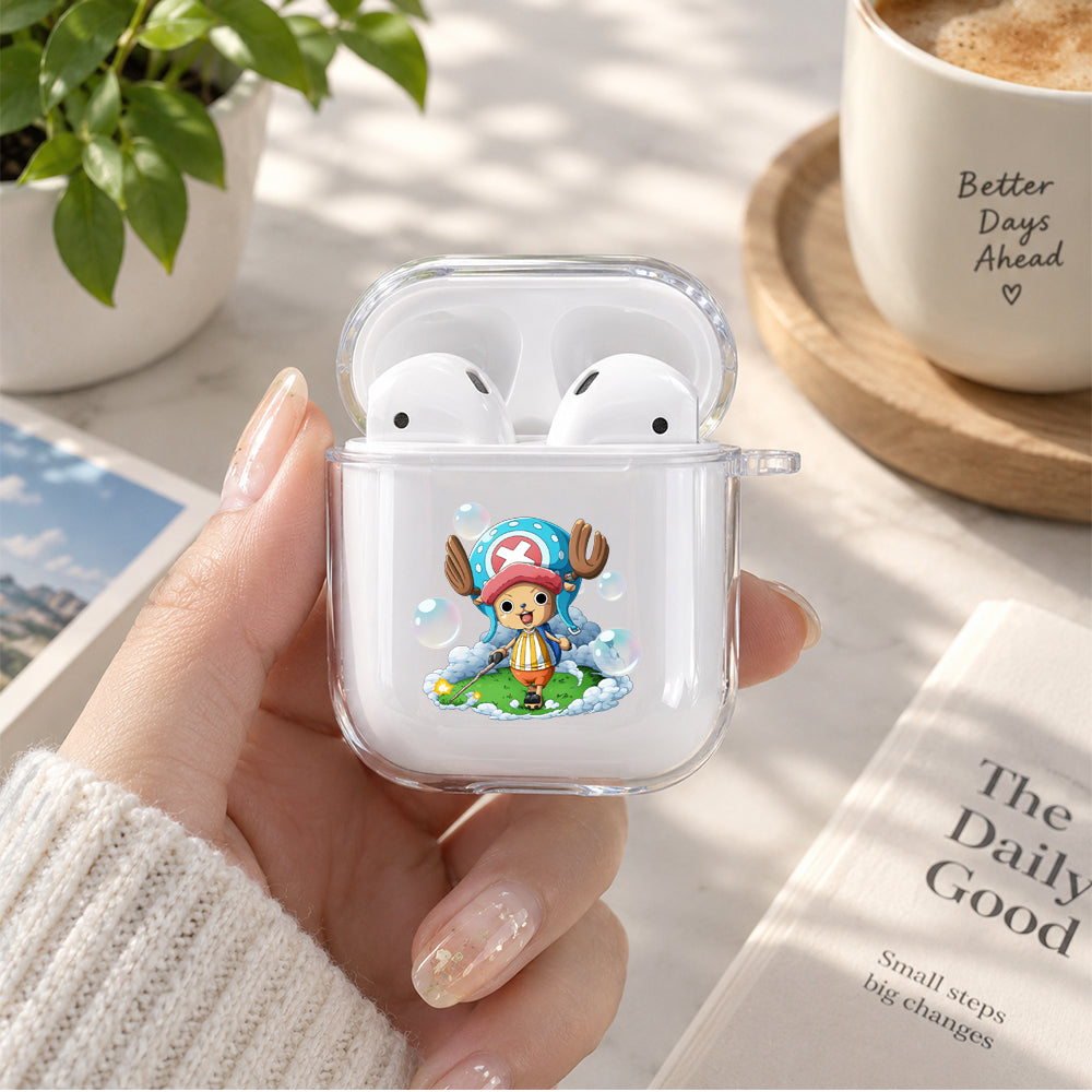 One Piece Tony Tony Chopper Protective Clear Case Cover For Apple Airpods | Soft Silicone AirPods 1 / 2 Case | Protective Cover