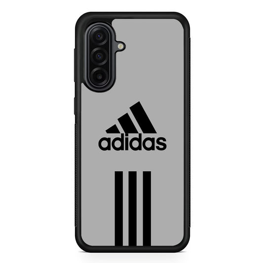 Adidas Gray Three Lines Samsung Galaxy A17 Case | Durable Rubber Samsung Galaxy A17 Phone Case