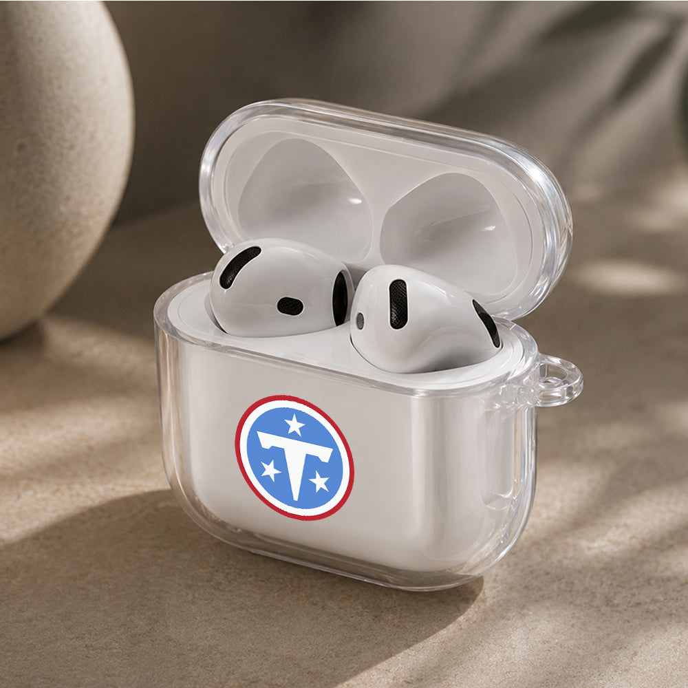 NFL Tennessee Titans Logo Protective Apple Airpods 4 Clear Case - Durable Clear Protection