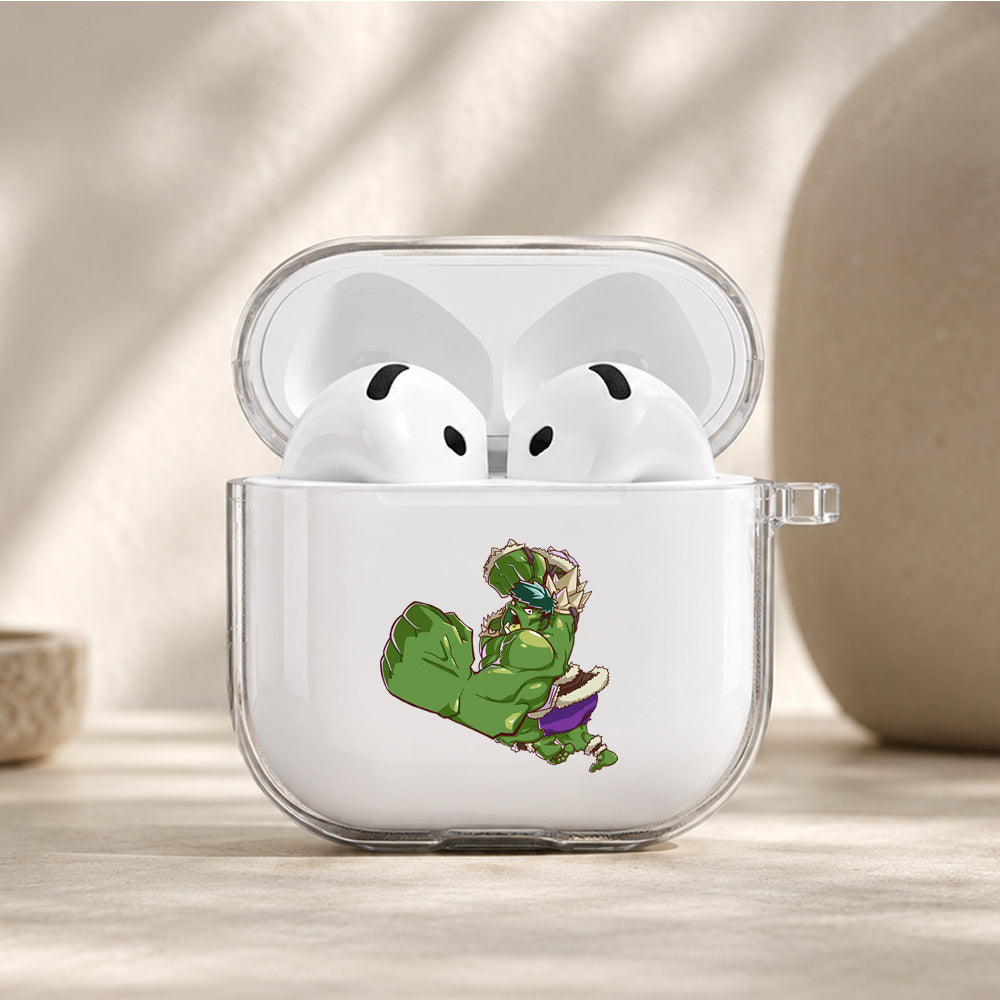 Incredible Hulk Chibi Version Protective Apple Airpods 4 Clear Case - Durable Clear Protection