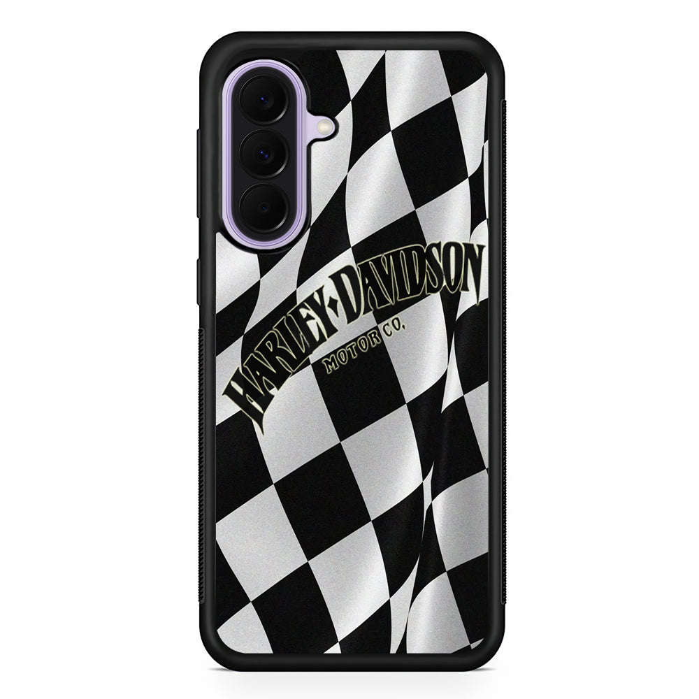 Harley Davidson Black White Flag Samsung Galaxy A37 Case | Samsung Galaxy A37 Rubber Protective Case