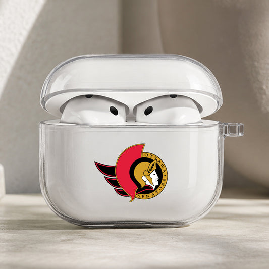 NHL Ottawa Senators Symbol Protective Apple AirPods Pro 3 Clear Case | Shockproof Cover