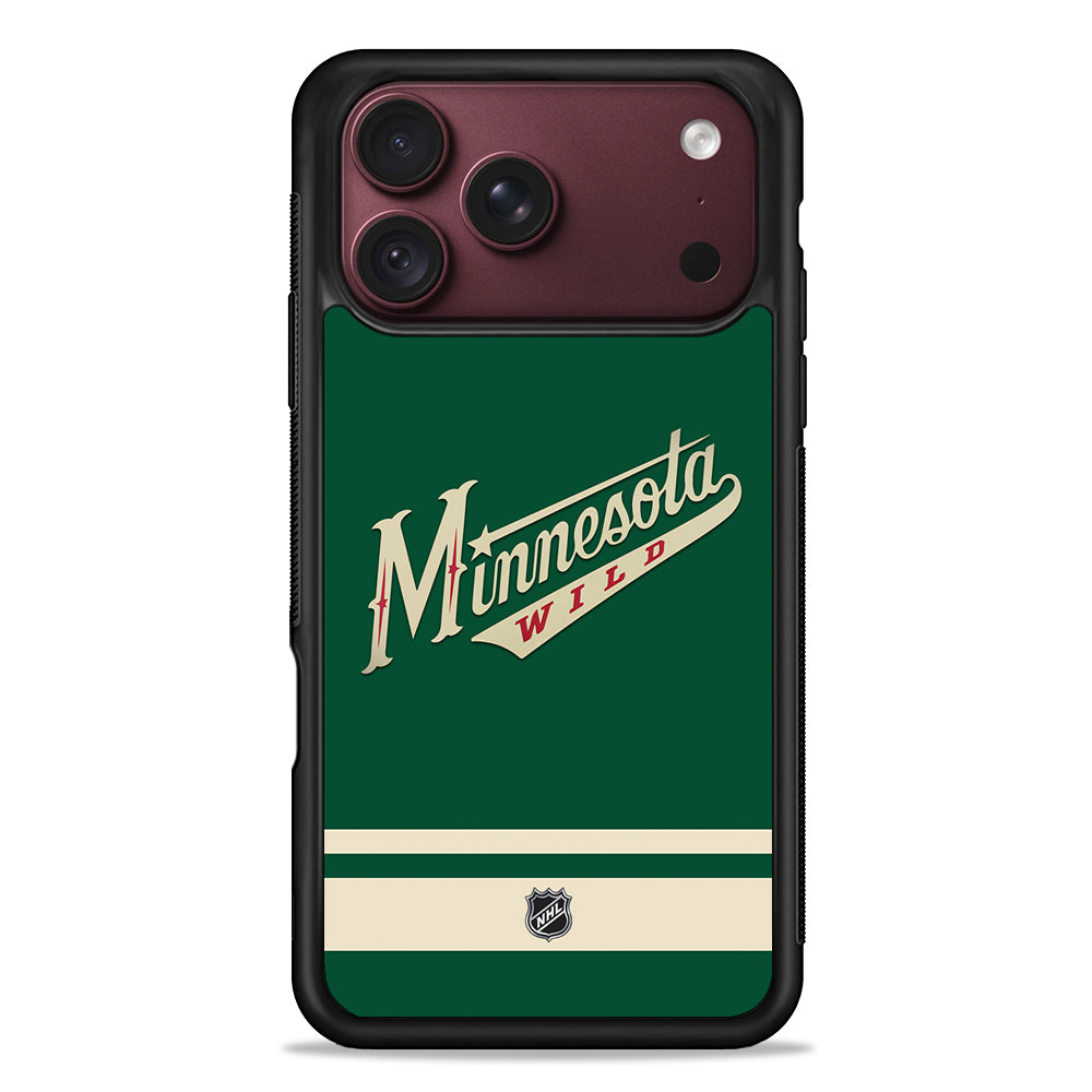 NHL Minnesota Wild Team iPhone 18 Pro Max Case – Slim Silicone Protective Cover
