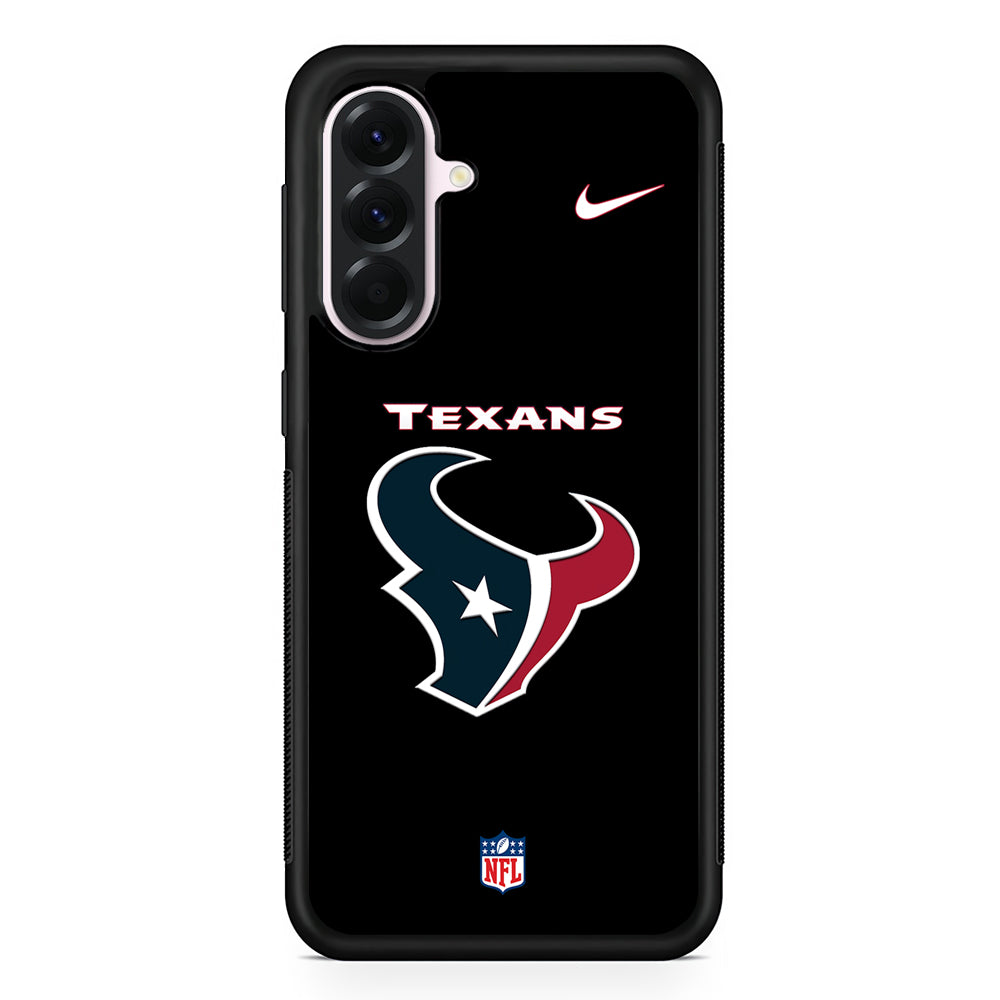 NFL Houston Texans Black Nike Samsung Galaxy A56 Case | Samsung Galaxy A56 Protective Rubber Case
