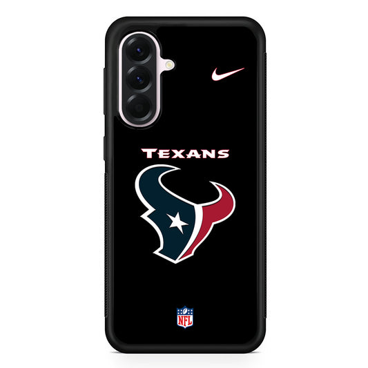 NFL Houston Texans Black Nike Samsung Galaxy A56 Case | Samsung Galaxy A56 Protective Rubber Case