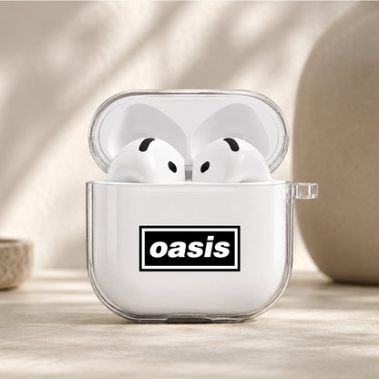 Oasis Iconic Logo Protective Apple Airpods 4 Clear Case - Durable Clear Protection
