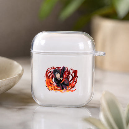 Itachi Uchiha Akatsuki Protective Clear Case Cover For Apple Airpods | Soft Silicone AirPods 1 / 2 Case | Protective Cover