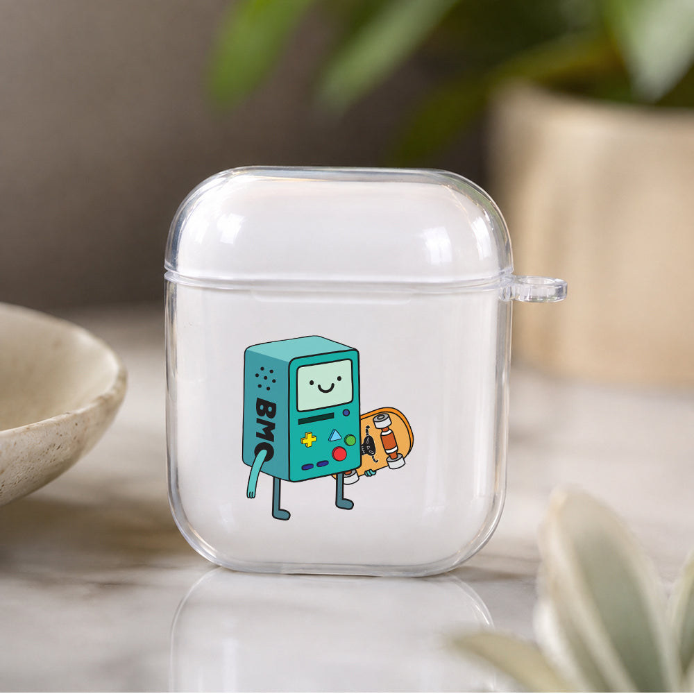 Beemo Play Skateboard Protective Clear Case Cover For Apple Airpods | Soft Silicone AirPods 1 / 2 Case | Protective Cover
