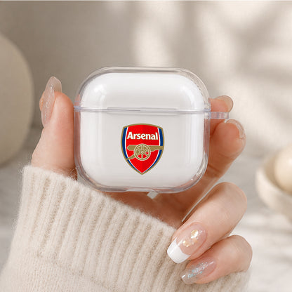 Arsenal Football Logo Protective Apple Airpods 4 Clear Case - Durable Clear Protection