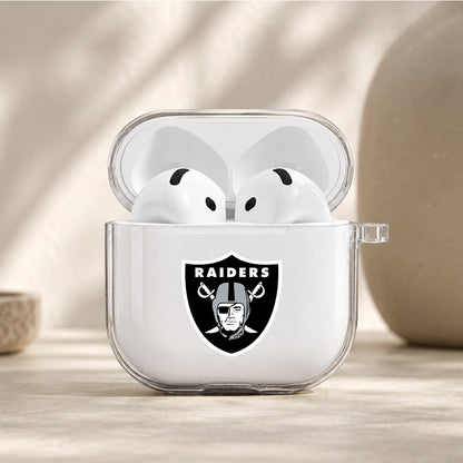 NFL Las Vegas Raiders Logo Protective Apple Airpods 4 Clear Case - Durable Clear Protection