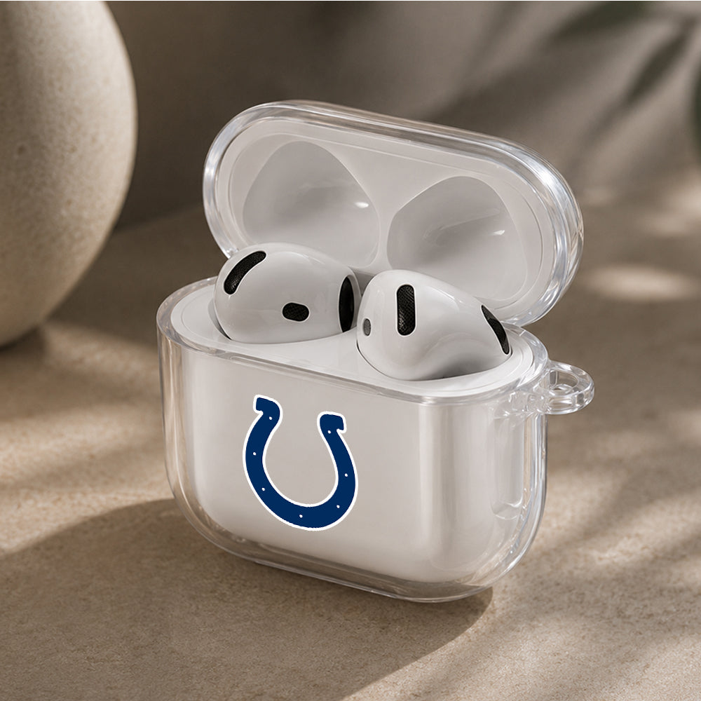 NFL Indianapolis Colts Logo Protective Apple Airpods 4 Clear Case - Durable Clear Protection