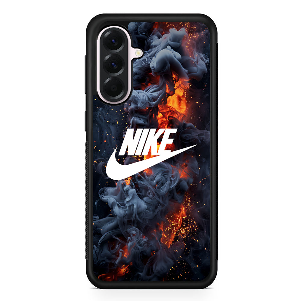 Nike Fire Across The Darkness Samsung Galaxy A56 Case | Samsung Galaxy A56 Protective Rubber Case
