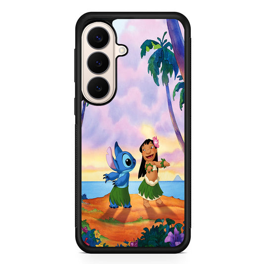 Lilo and Stitch Dancing Samsung Galaxy S26 Case | Durable Protective Rubber Cover