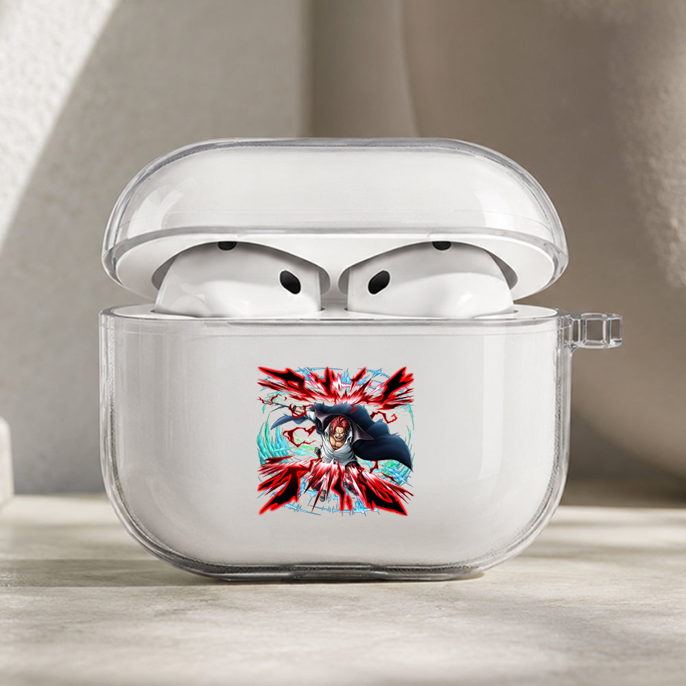 Shanks Red Haired Yonko Protective Apple AirPods Pro 3 Clear Case | Shockproof Cover