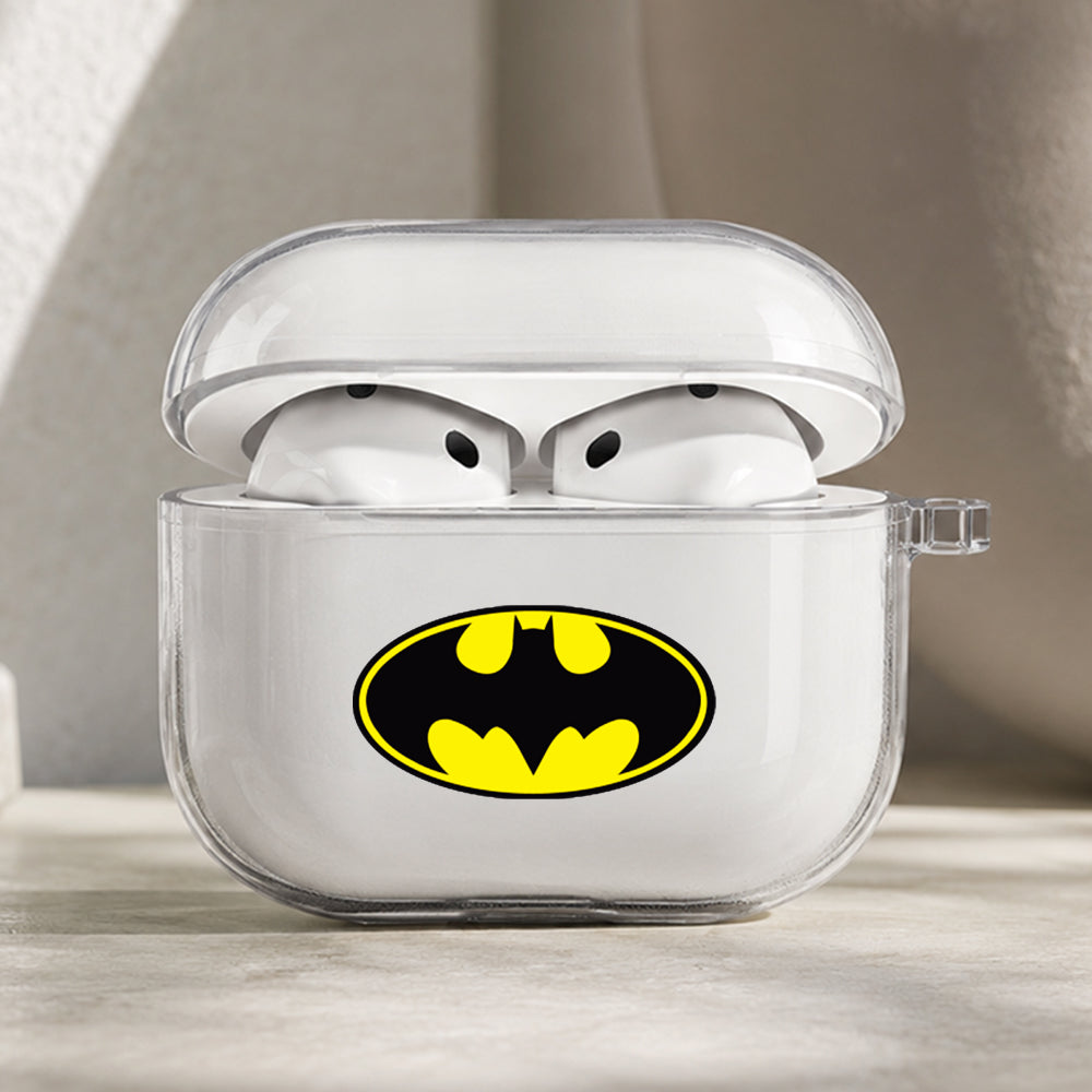 Batman Iconic Emblem Protective Apple AirPods Pro 3 Clear Case | Shockproof Cover