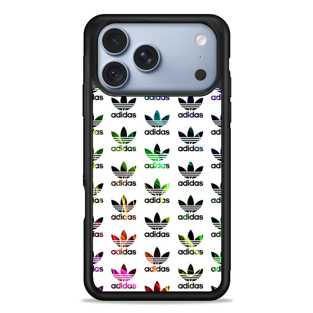 Adidas Smoke Colorful Pattern iPhone 18 Pro Case - iPhone 18 Pro Silicone Case