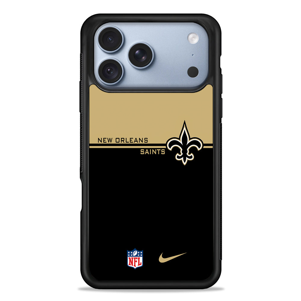 NFL New Orleans Saints Team Nike iPhone 18 Pro Case - iPhone 18 Pro Silicone Case
