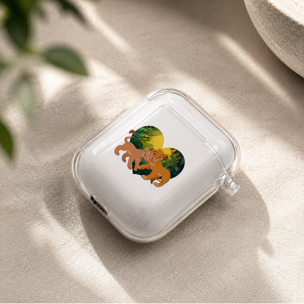 The Lion King Love Protective Clear Case Cover For Apple Airpods | Soft Silicone AirPods 1 / 2 Case | Protective Cover