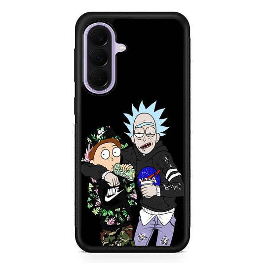 Nike X Nasa Rick and Morty Samsung Galaxy A37 Case | Samsung Galaxy A37 Rubber Protective Case