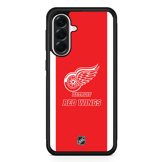 NHL Detroit Red Wings Red White Samsung Galaxy A56 Case | Samsung Galaxy A56 Protective Rubber Case