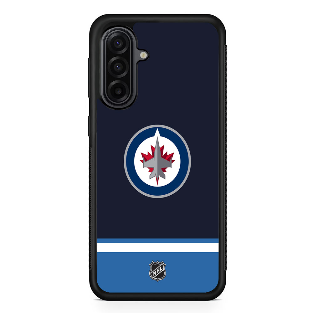 NHL Winnipeg Jets Navy Samsung Galaxy A17 Case | Durable Rubber Samsung Galaxy A17 Phone Case