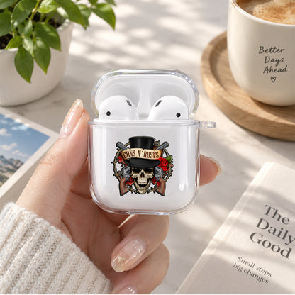 The Legend Guns N' Roses Protective Clear Case Cover For Apple Airpods | Soft Silicone AirPods 1 / 2 Case | Protective Cover