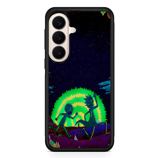 Rick and Morty Green Portal Samsung Galaxy S26 Case | Durable Protective Rubber Cover