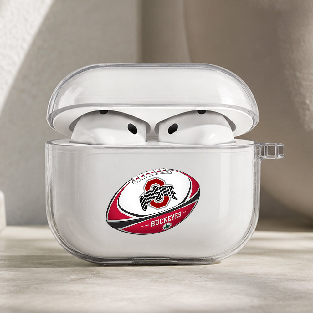Ohio State Football Pride Protective Apple AirPods Pro 3 Clear Case | Shockproof Cover