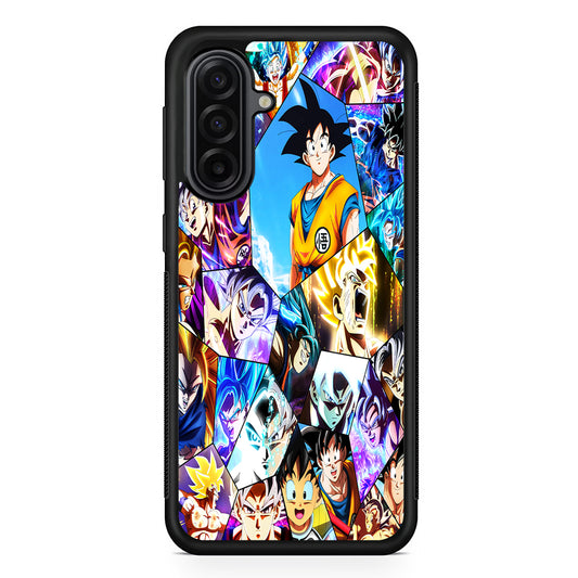 Goku Evolution Collage Samsung Galaxy A17 Case | Durable Rubber Samsung Galaxy A17 Phone Case