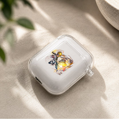 Minato Yellow Blazing Protective Clear Case Cover For Apple Airpods | Soft Silicone AirPods 1 / 2 Case | Protective Cover