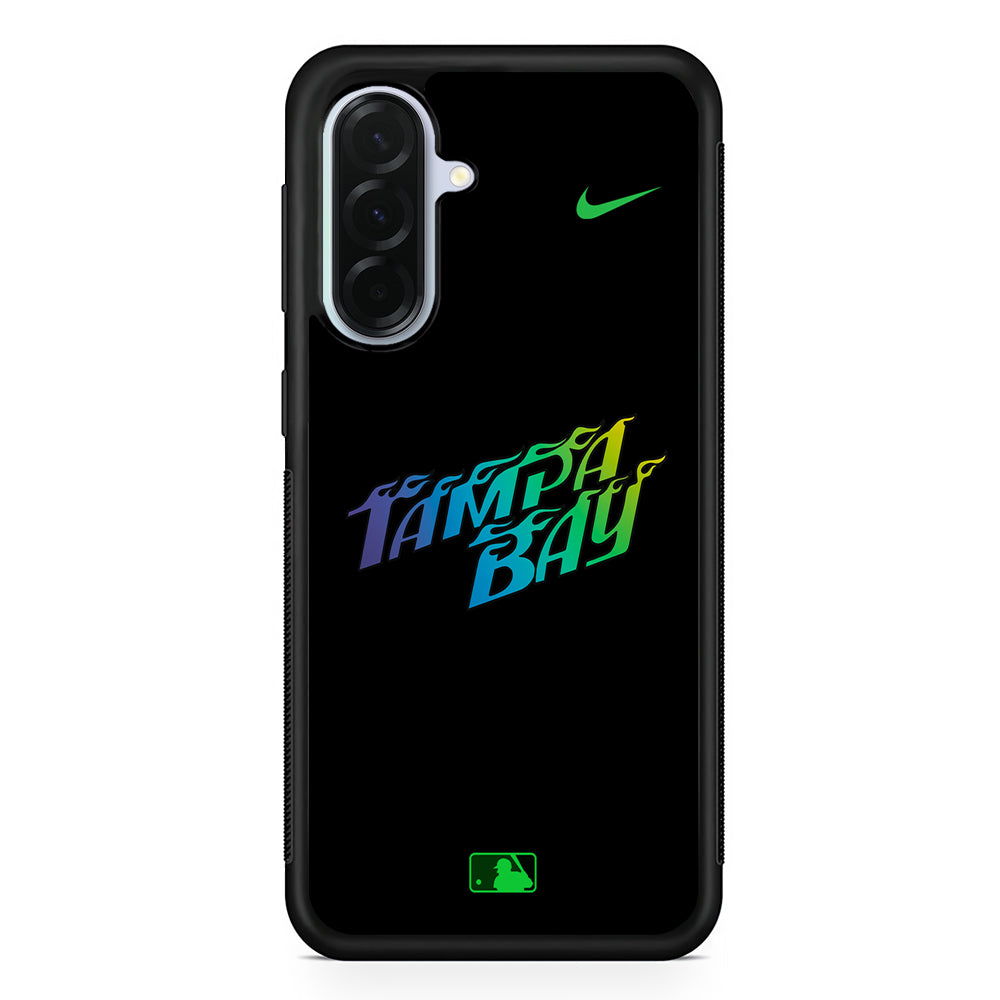 MLB Tampa Bay Rays Black Nike Samsung Galaxy A36 Case | Durable Samsung Galaxy A36 Protective Case