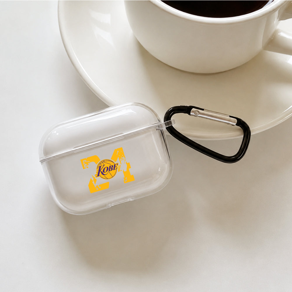 Kobe 24 Legend Lakers Protective Apple AirPods Pro 3 Clear Case | Shockproof Cover