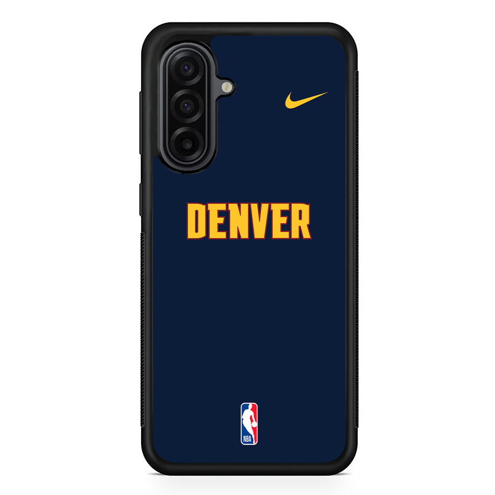 NBA Denver Nuggets Navy Nike Samsung Galaxy A17 Case | Durable Rubber Samsung Galaxy A17 Phone Case