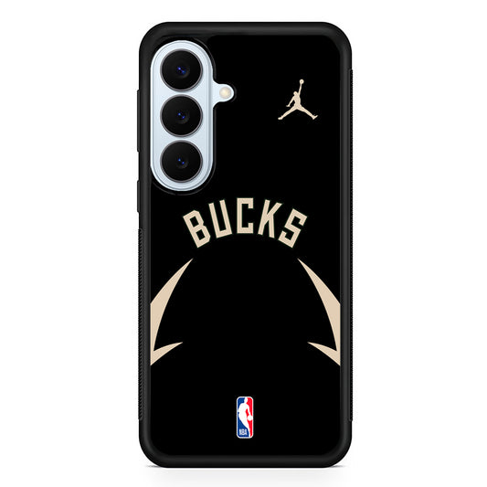 NBA Milwaukee Bucks Black Jordan Samsung Galaxy S26 Plus Case | Lightweight Protective Phone Cover