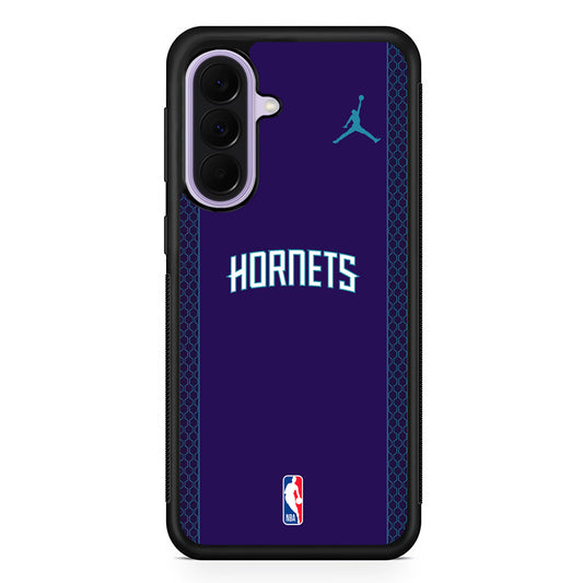 NBA Charlotte Hornets Purple Jordan Samsung Galaxy A37 Case | Samsung Galaxy A37 Rubber Protective Case
