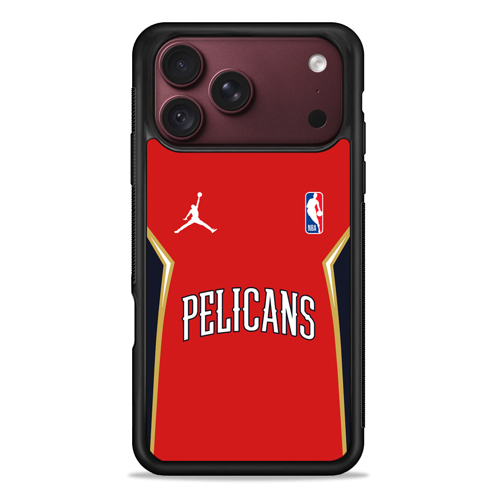 NBA New Orleans Pelicans Red Jordan iPhone 18 Pro Max Case – Slim Silicone Protective Cover