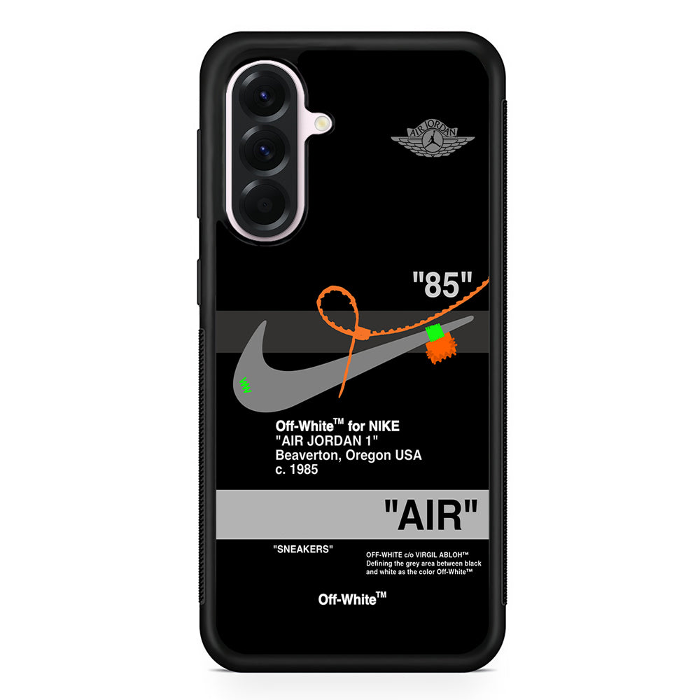 Nike X Air Jordan Black Samsung Galaxy A56 Case | Samsung Galaxy A56 Protective Rubber Case
