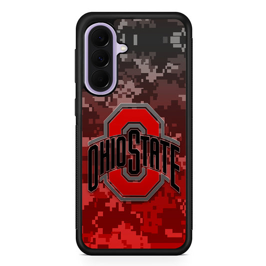Ohio State Pixel Art Samsung Galaxy A37 Case | Samsung Galaxy A37 Rubber Protective Case