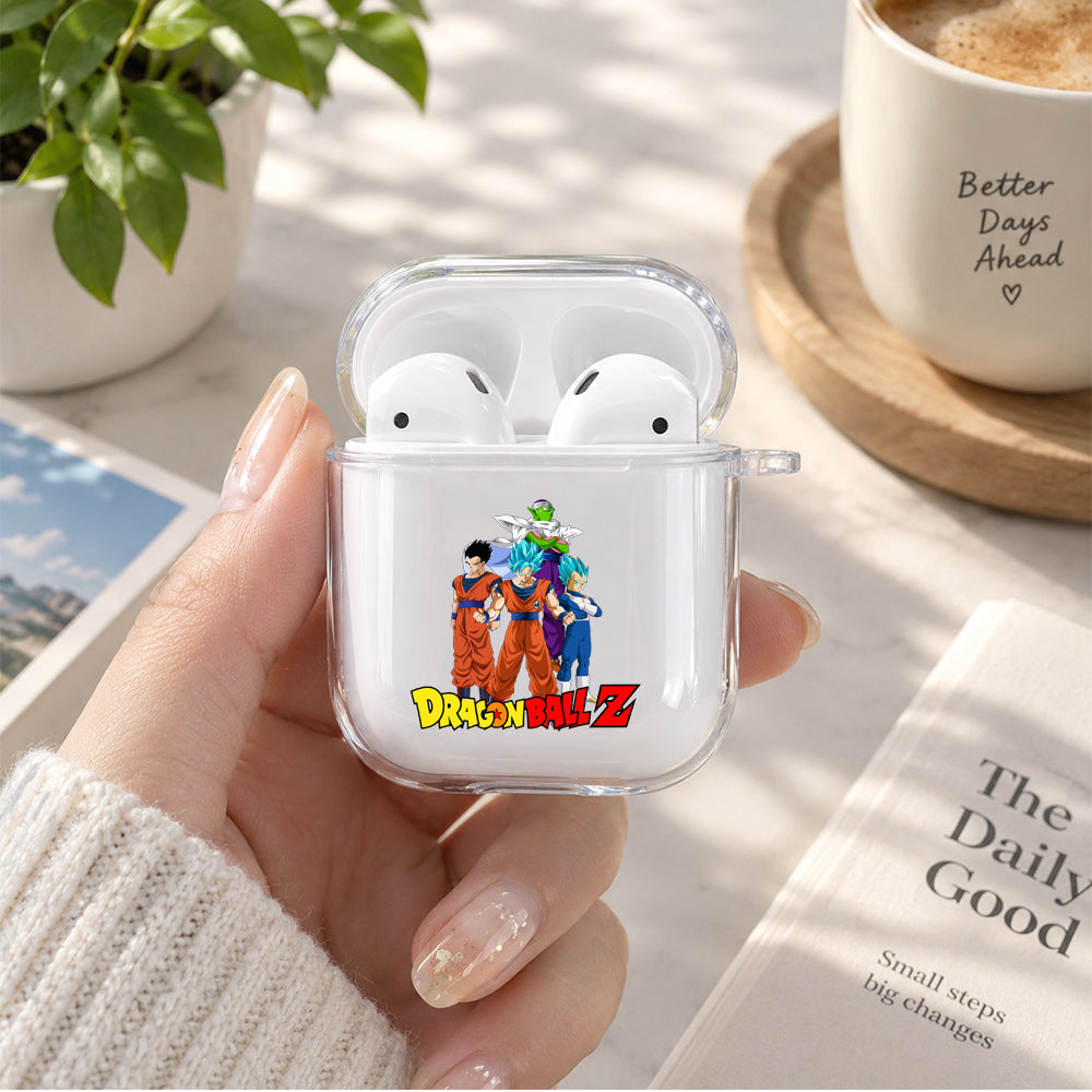 Dragon Ball Z Goku Team Protective Clear Case Cover For Apple Airpods | Soft Silicone AirPods 1 / 2 Case | Protective Cover