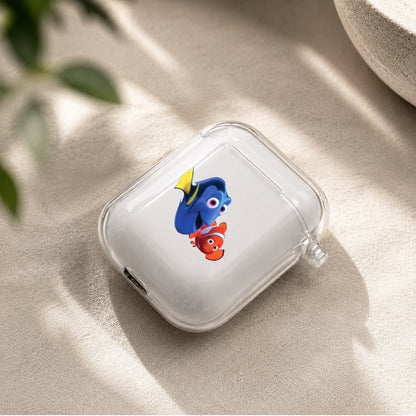 Nemo and Dory Protective Clear Case Cover For Apple Airpods | Soft Silicone AirPods 1 / 2 Case | Protective Cover