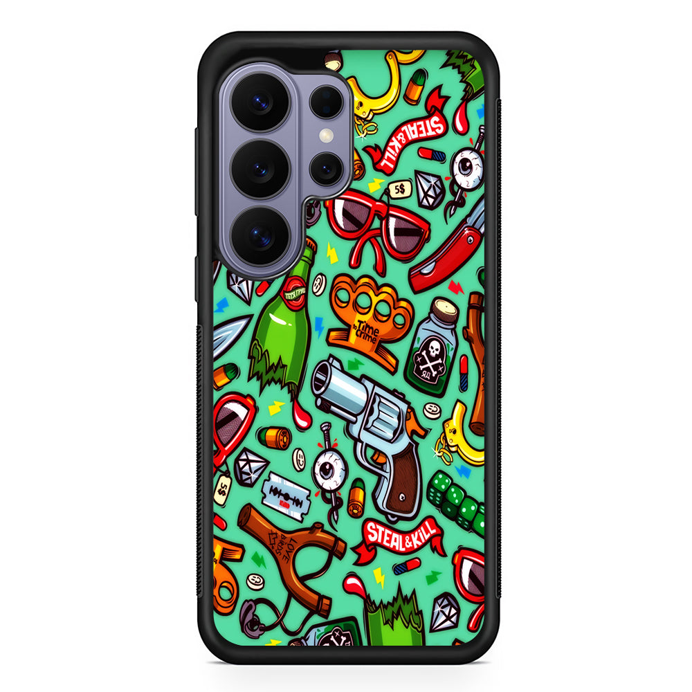 Doodle Sticker Bomb Samsung Galaxy S26 Ultra Case | Protective Rubber Cover