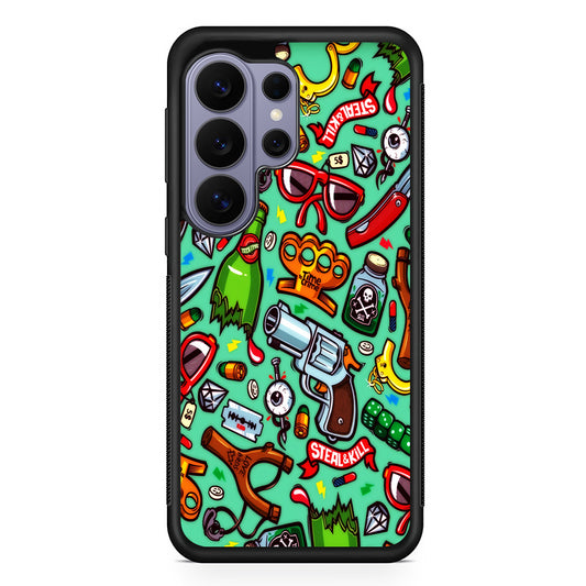 Doodle Sticker Bomb Samsung Galaxy S26 Ultra Case | Protective Rubber Cover