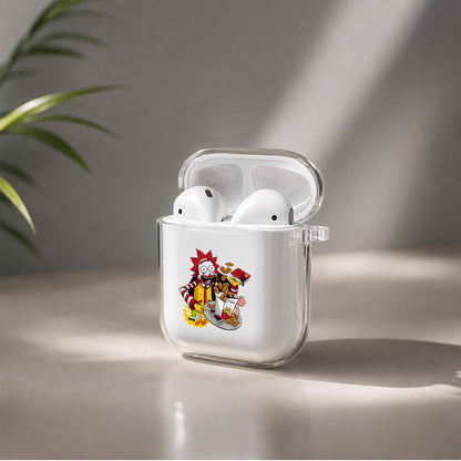 Rick MCD Employee Protective Clear Case Cover For Apple Airpods | Soft Silicone AirPods 1 / 2 Case | Protective Cover