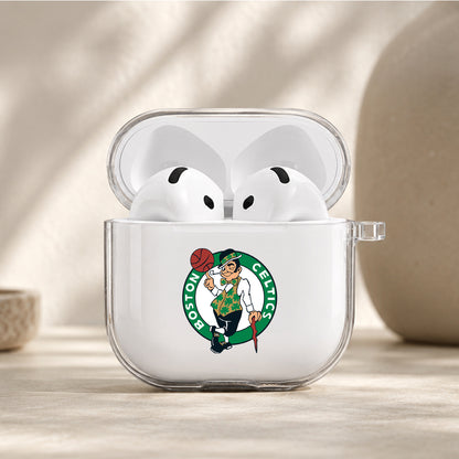 NBA Boston Celtics Logo Protective Apple Airpods 4 Clear Case - Durable Clear Protection