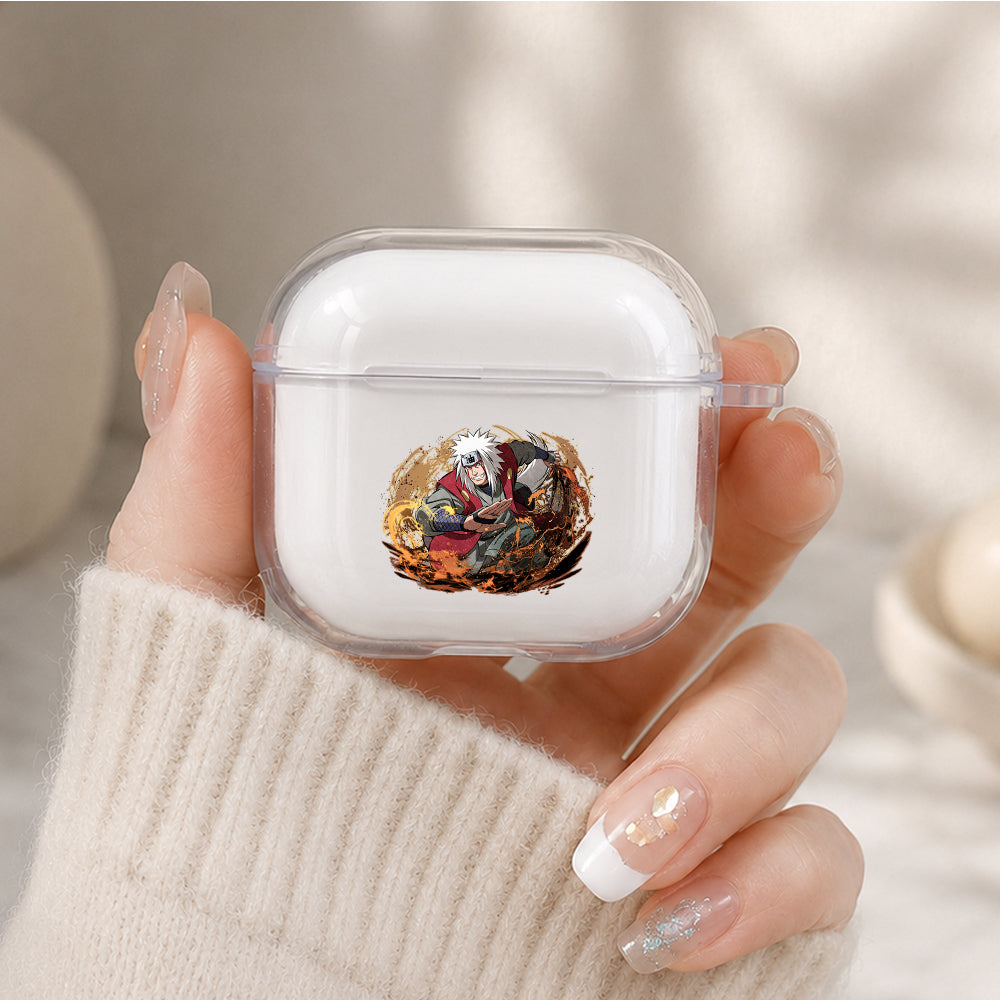 Jiraiya Toad Sage Protective Apple Airpods 4 Clear Case - Durable Clear Protection